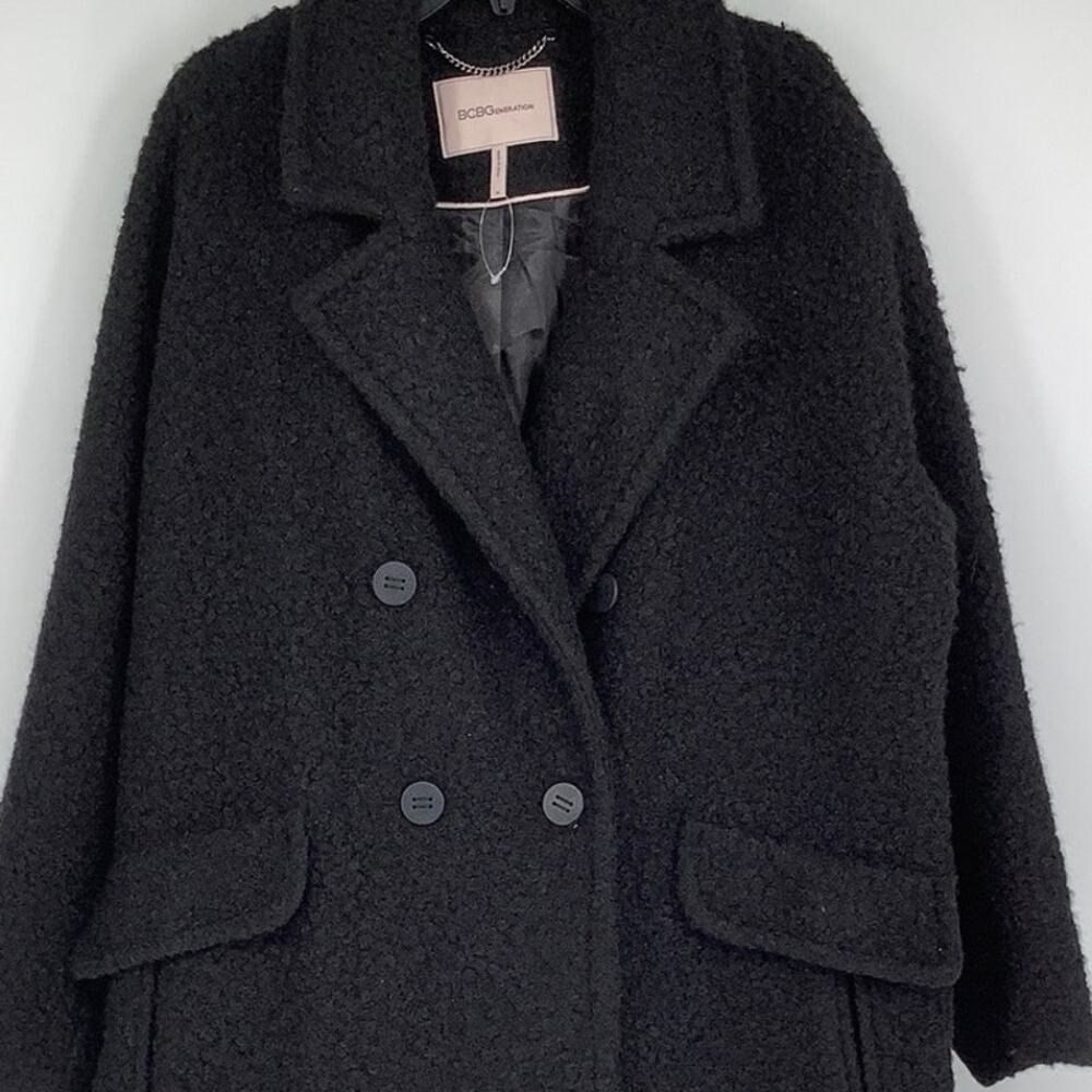 Bcbgeneration 3x Black Double Breasted Boucl Coat… - image 6